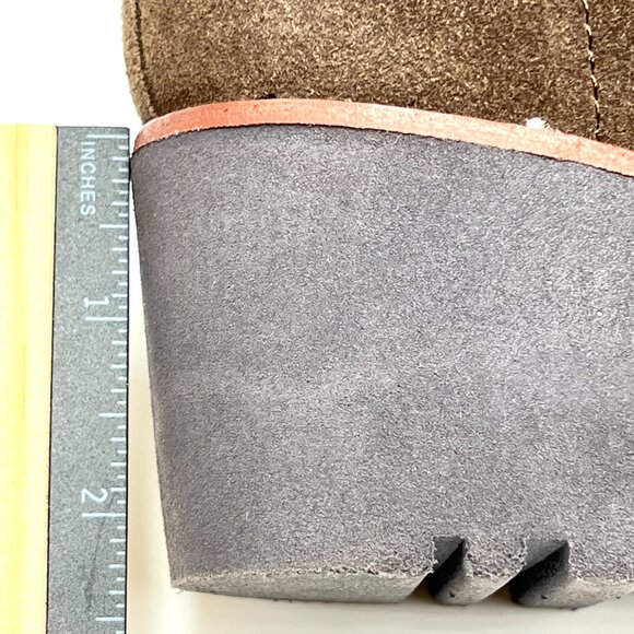 Sanctuary Womens Size 6.5 Engage Brown Suede Leather Wedge Ankle Boots Shoes - Picture 15 of 16